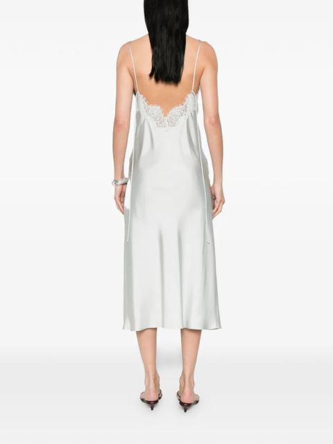 Róhe lace-detail midi dress - Blue