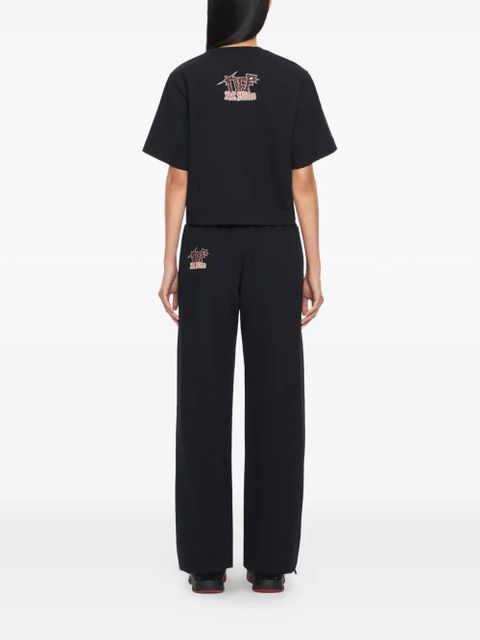Off-White x AC Milan logo-print track pants - Black