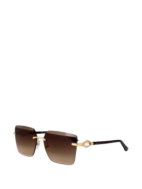 Jimmy Choo geometric-frame sunglasses - Gold - zdjęcie produktu nr 2