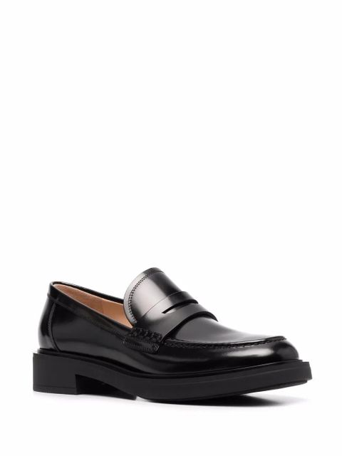 Gianvito Rossi Harris leather loafers - Black - zdjęcie produktu nr 2