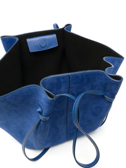 Yuzefi large Mochi suede shoulder bag - Blue