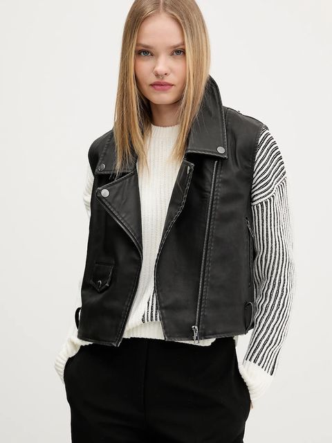 Desigual płaszcz jeansowy DENIMBIK kolor niebieski 25WWEW52