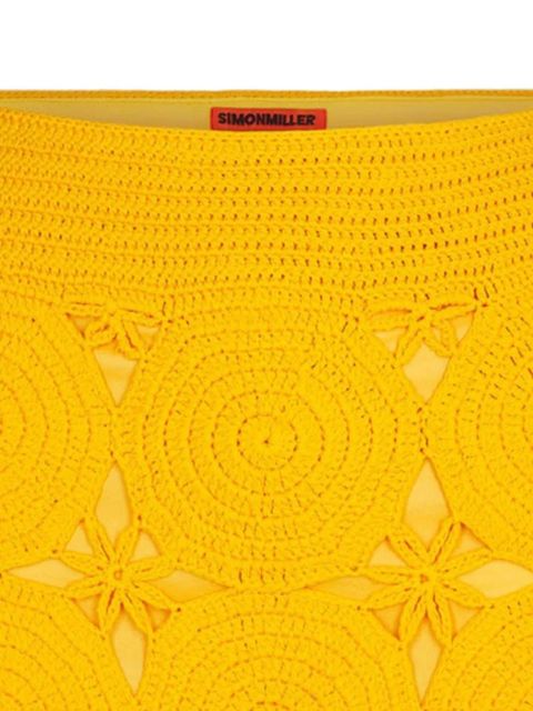 Simon Miller crochet-appliquéd mini skirt - Yellow - zdjęcie produktu nr 2