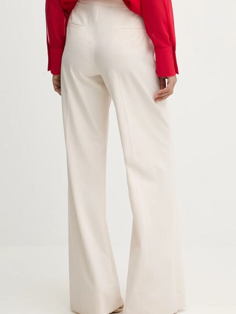 Marella spodnie SEQUOIA damskie kolor beżowy proste high waist 2613131211200