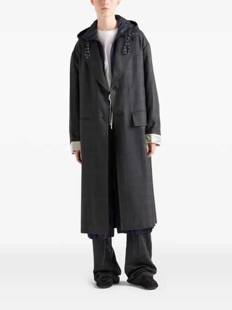 Prada single-breasted wool coat - Grey