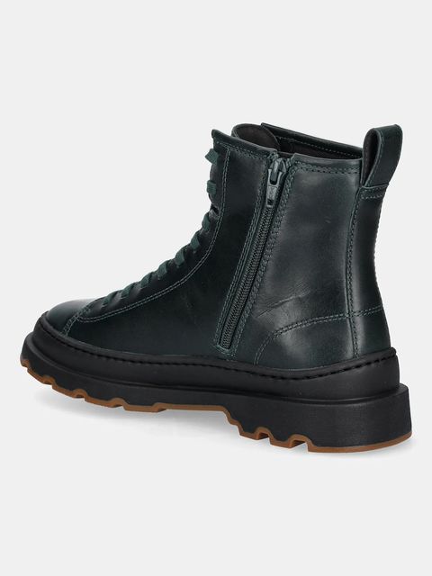 Camper workery skórzane Brutus+ damskie kolor zielony na płaskim obcasie K400816-005 - zdjęcie produktu nr 2