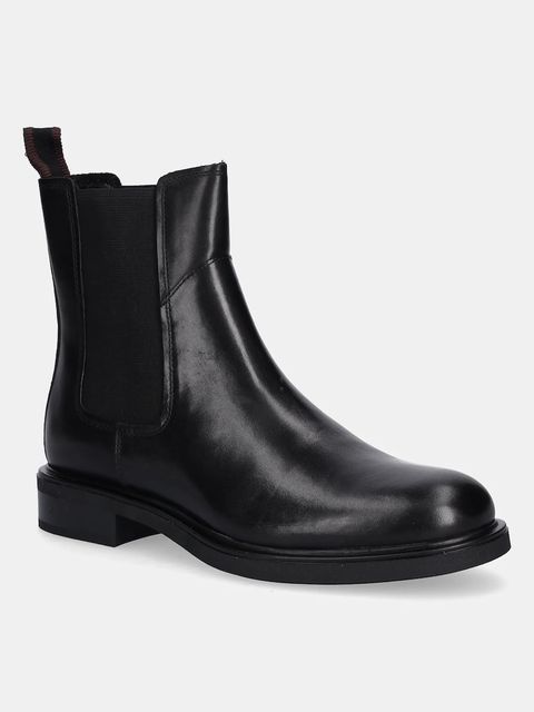 Vagabond Shoemakers sztyblety skórzane FREYA kolor czarny na płaskim obcasie 6006-101-20 - zdjęcie produktu nr 1