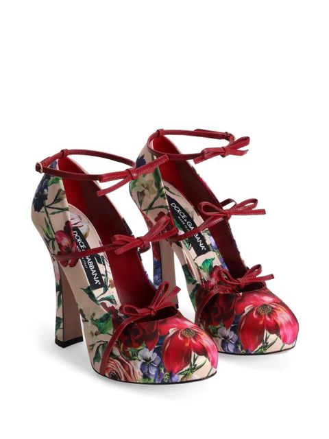 Dolce & Gabbana floral-print pumps - Neutrals - zdjęcie produktu nr 2