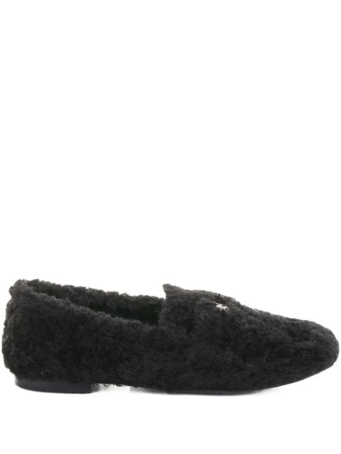 Casadei shearling slip-on loafers - 000 BLACK - zdjęcie produktu nr 1