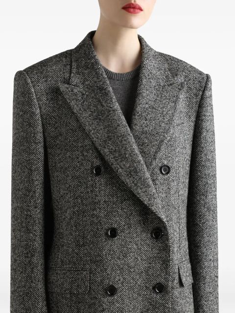 Dolce & Gabbana herringbone double-breasted jacket - Grey