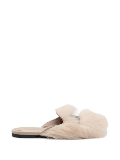 Dolce & Gabbana round-toe texture mules - Neutrals - zdjęcie produktu nr 1