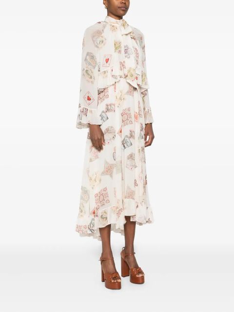 ZIMMERMANN Hypnotic Flutter asymmetric dress - Neutrals