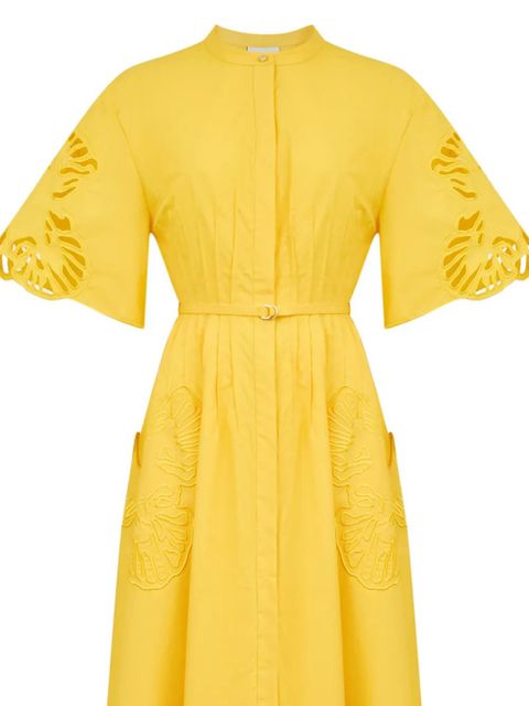 Acler Balwest cutout embroidered maxi dress - Yellow