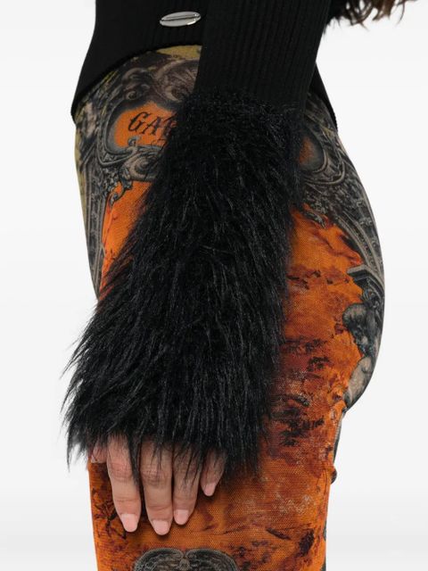 Jean Paul Gaultier shearling sweater - Black