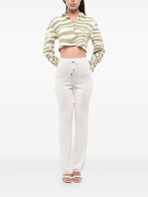 Balmain ribbed elastic-waist trousers - 0FA - zdjęcie produktu nr 2