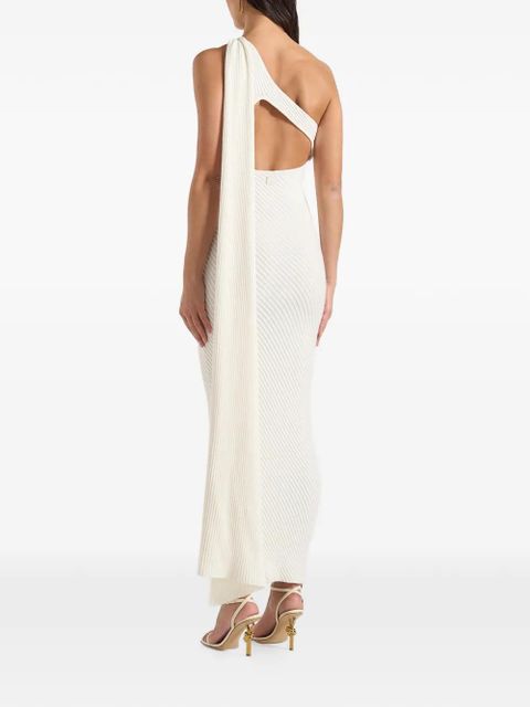 Manière De Voir Laya scarf midi dress - Neutrals
