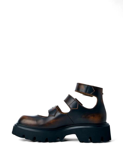 Vivienne Westwood Bacchus buckle-straps leather boots - Brown