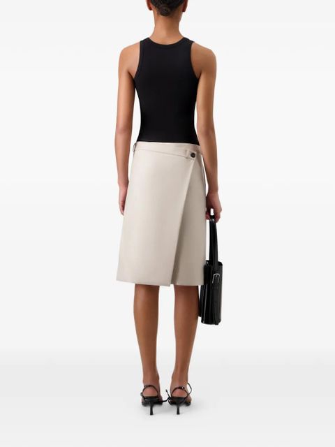 Coperni button-detail circular midi skirt - White