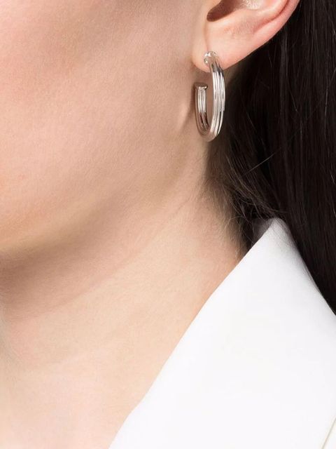 Missoma large ridge hoop earrings - Silver