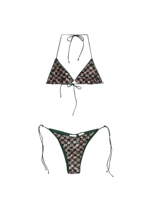 Oséree Sequins Chess bikini - Green - zdjęcie produktu nr 1