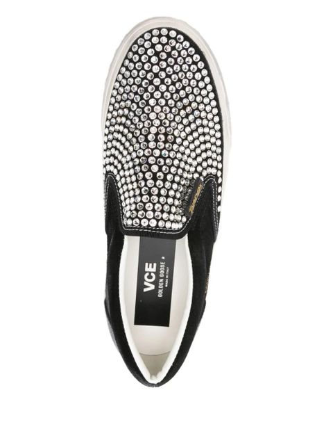Golden Goose VCE crystal-embellished slip-on sneakers - Black
