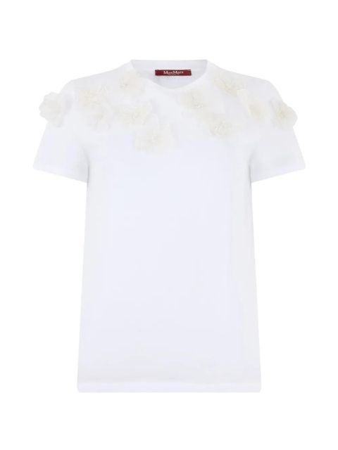 Max Mara flower-appliqué T-shirt - White - zdjęcie produktu nr 1