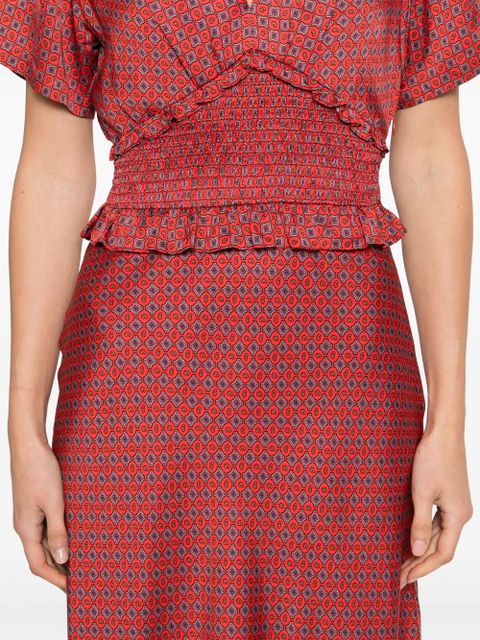 SANDRO printed dress - Red