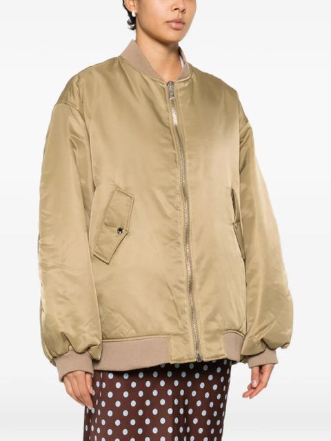 The Frankie Shop zip-fastening bomber jacket - Green