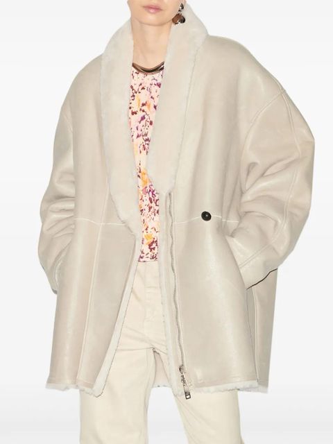 ISABEL MARANT Elanore shearling jacket - Neutrals