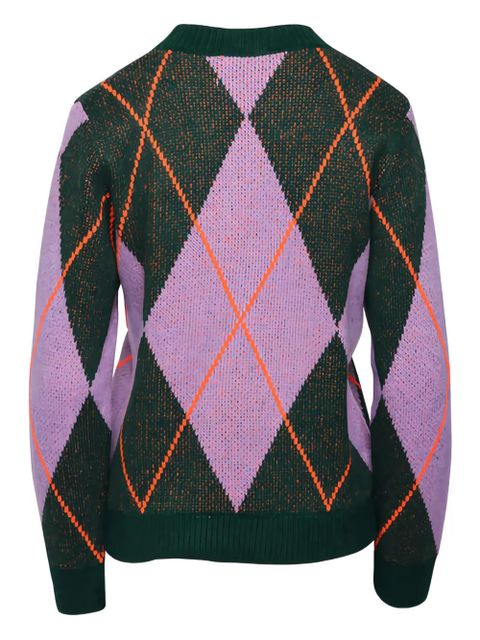 Essentiel Antwerp argyle-pattern sweater - Green - zdjęcie produktu nr 2