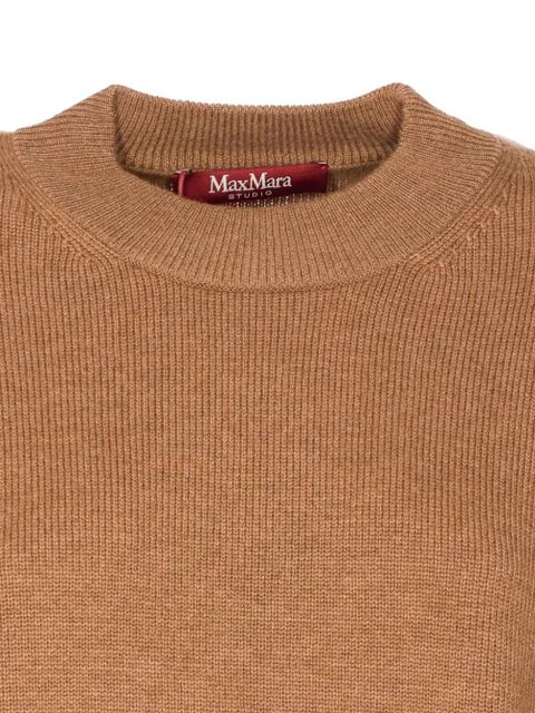 Max Mara ribbed crew-neck sweater - Brown