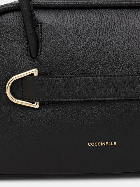 Coccinelle torebka skórzana PAKI kolor czarny E1 U4A 12 01 01