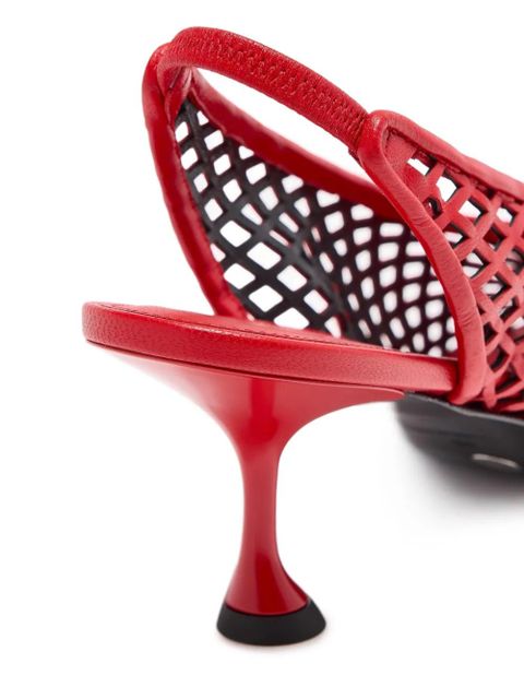 Proenza Schouler perforated slingback pumps - Red