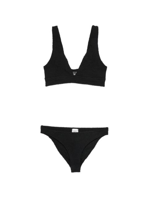 Hunza G crinkle V-neck swimwear - Black - zdjęcie produktu nr 1