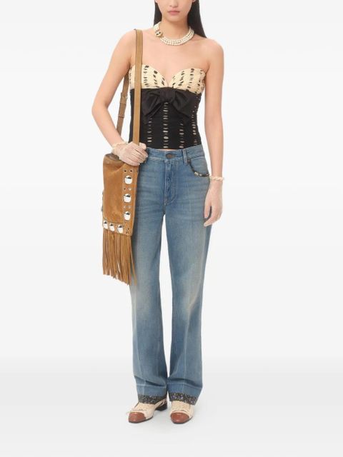 Valentino Garavani Plusdepois-print chiffon top - Black