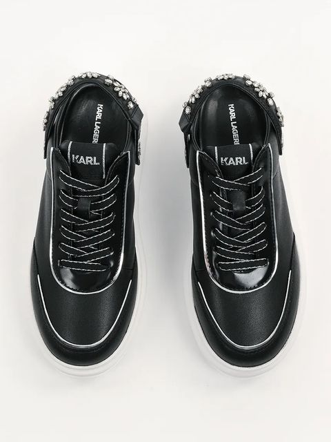 Karl Lagerfeld sneakersy skórzane KAPRI damskie kolor czarny KL62513A