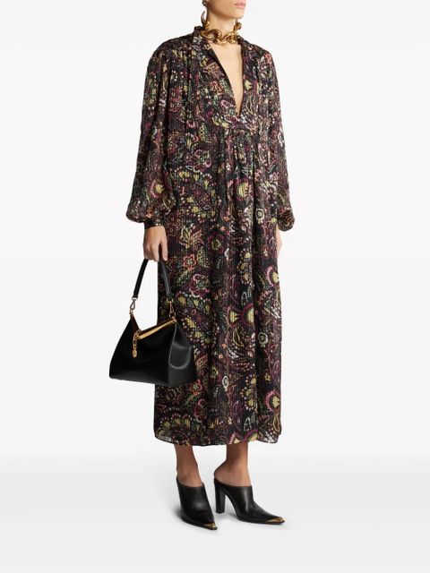 ETRO floral-print silk-blend dress - Black - zdjęcie produktu nr 2