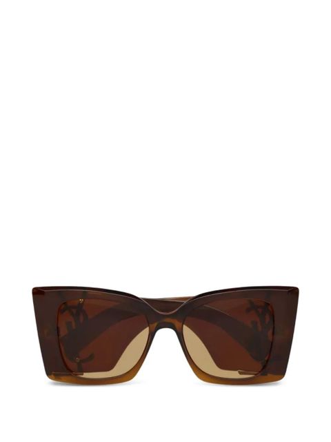 Saint Laurent SL M119 logo-plaque sunglasses - Brown - zdjęcie produktu nr 1