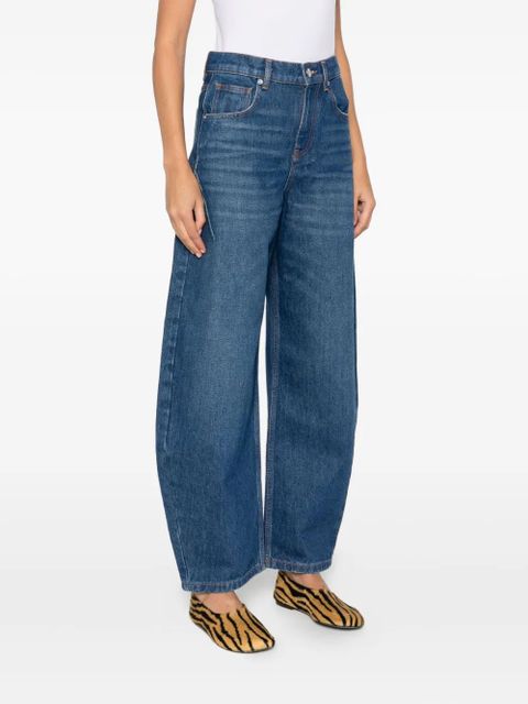 Maje logo-patch jeans - Blue