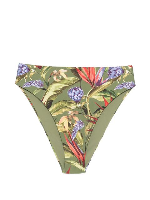 FARM Rio Strilitzia floral-print bikini bottoms - Green - zdjęcie produktu nr 1