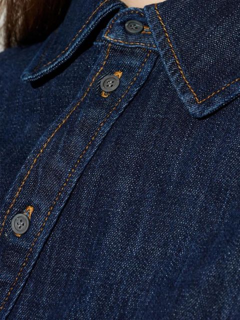 LOEWE button-fastening belted shirt - Blue