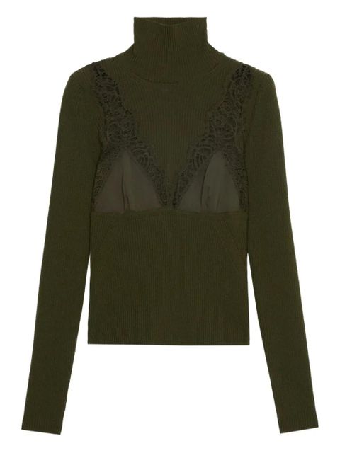 Blumarine ribbed turtleneck jumper - Green - zdjęcie produktu nr 1