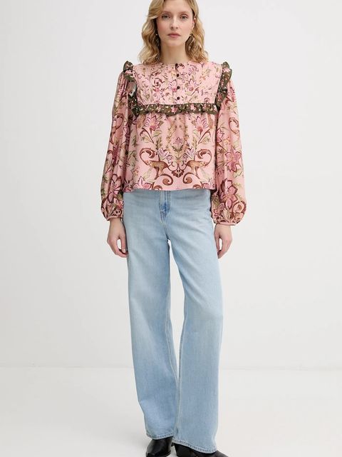 Barbour bluzka x Farm Rio damska kolor multicolor wzorzysta LSH1718 - zdjęcie produktu nr 2