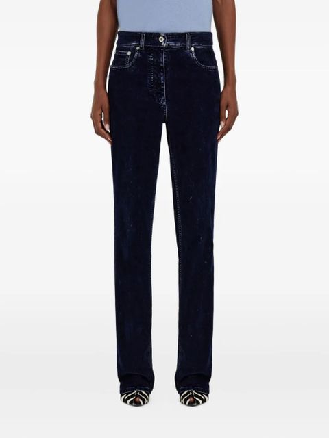 Ferragamo flocked five-pockets trousers - Blue