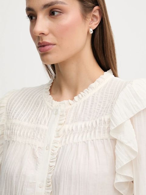 Pepe Jeans koszula damska kolor beżowy regular PL3051259