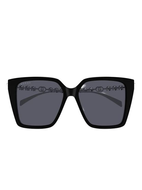 Gucci Eyewear crystal-embellished sunglasses - Black