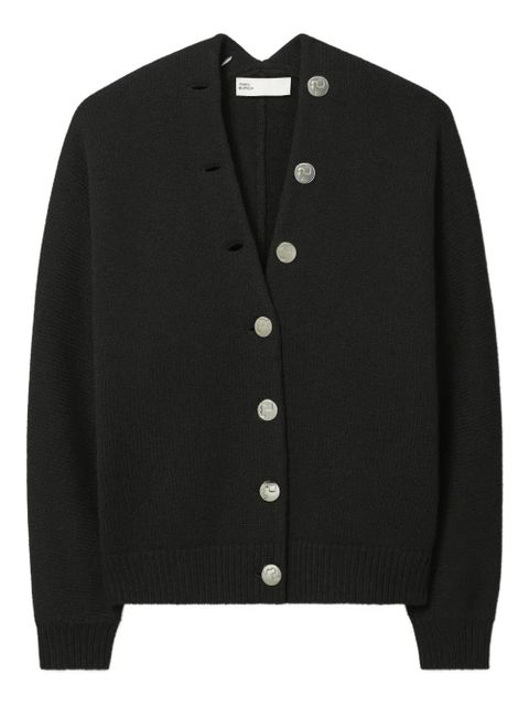 Tory Burch button merino-wool cardigan - Black - zdjęcie produktu nr 1