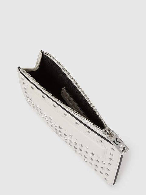 Karl Lagerfeld portfel skórzany IKON damski kolor beżowy A4W32028 - zdjęcie produktu nr 2