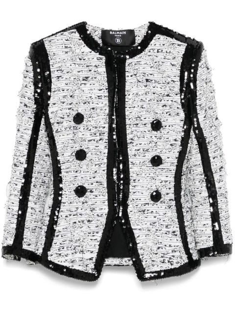 Balmain glitter-detail jacket - White - zdjęcie produktu nr 1