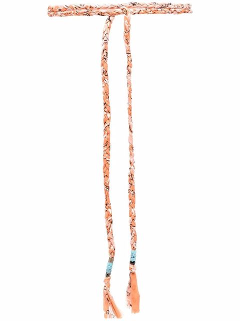 Alanui bandana-print belt - Orange - zdjęcie produktu nr 1